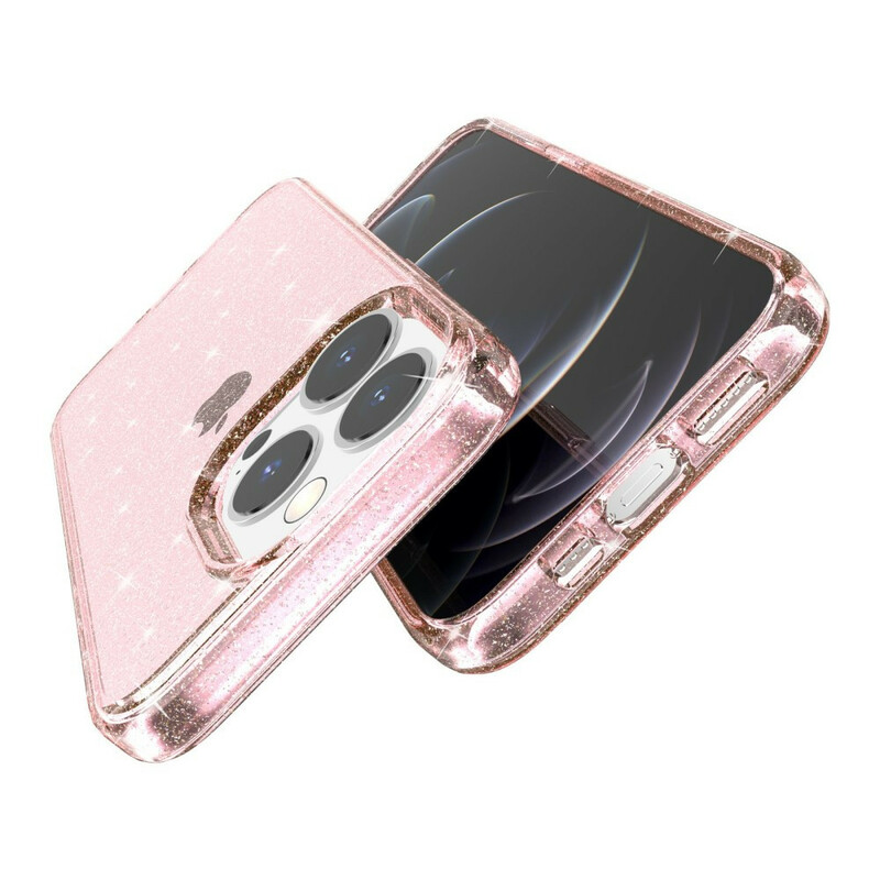 Custodia iPhone 12 Pro Clear Glitter
