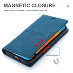 Flip Cover iPhone 13 Pro Style Pelle Cuciture Chiusura magnetica
