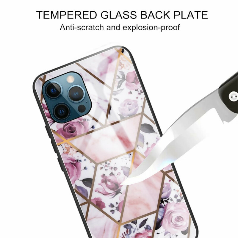 Custodia iPhone 13 Pro Max Marble Geometry Vetro Temperato