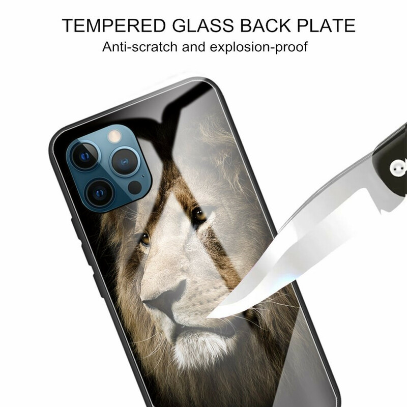 iPhone 13 Pro Max Custodia in vetro temperato Testa di Leone