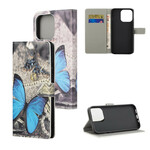 Custodia iPhone 13 Pro Max Butterfly Blue