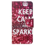 Custodia per iPhone 13 Pro Max Keep Calm and Sparkle