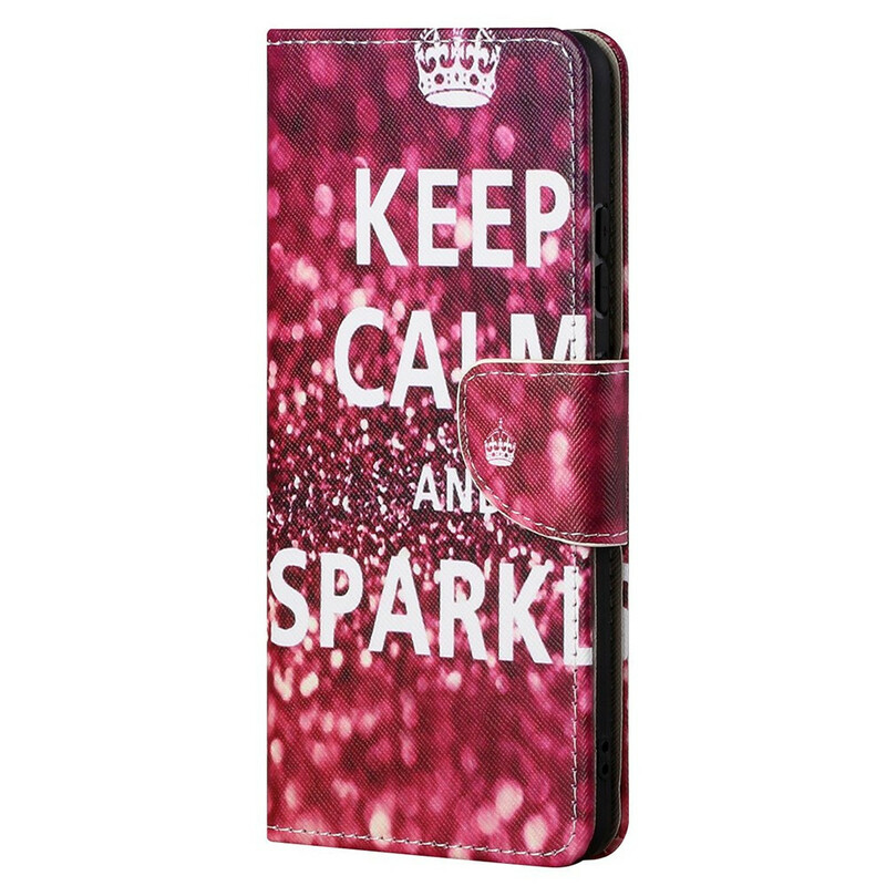 Custodia per iPhone 13 Pro Max Keep Calm and Sparkle