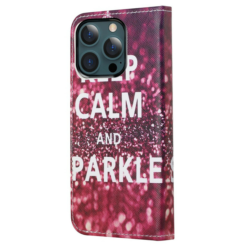 Custodia per iPhone 13 Pro Max Keep Calm and Sparkle