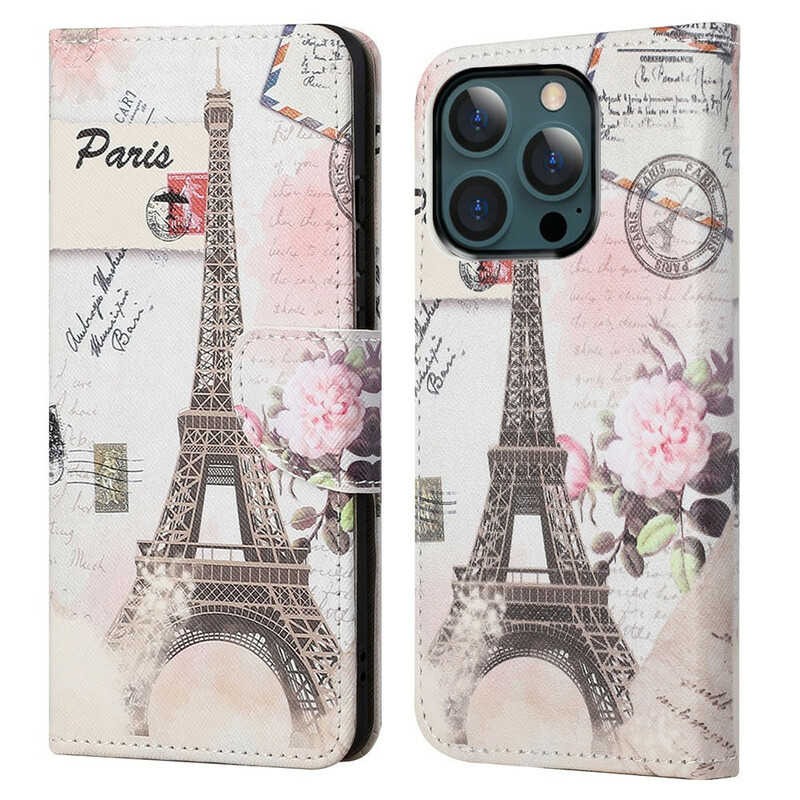 Custodia iPhone 13 Pro Max Torre Eiffel Retro