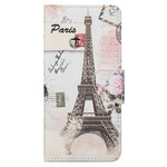 Custodia iPhone 13 Pro Max Torre Eiffel Retro