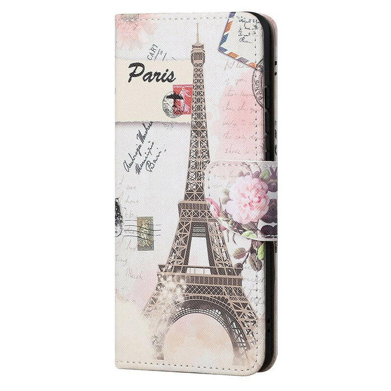 Custodia iPhone 13 Pro Max Torre Eiffel Retro