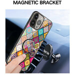 Custodia magnetica Patchwork per iPhone 13 Pro