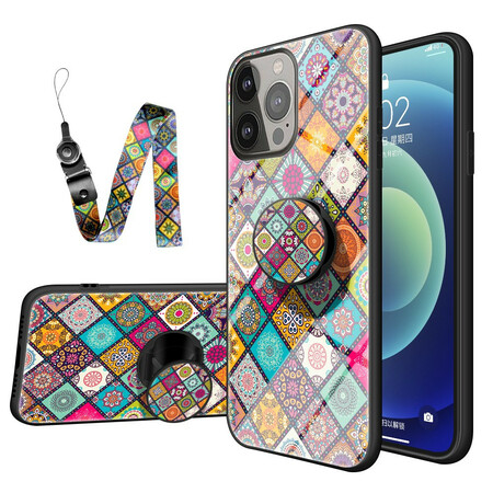 Custodia magnetica Patchwork per iPhone 13 Pro