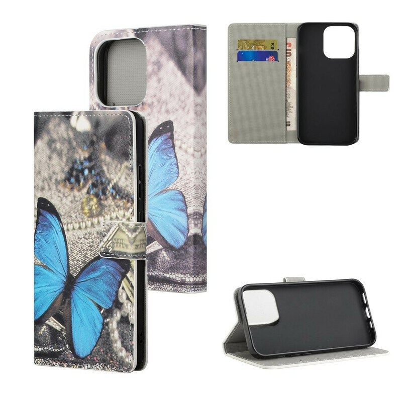 Custodia iPhone 13 Butterfly Blue