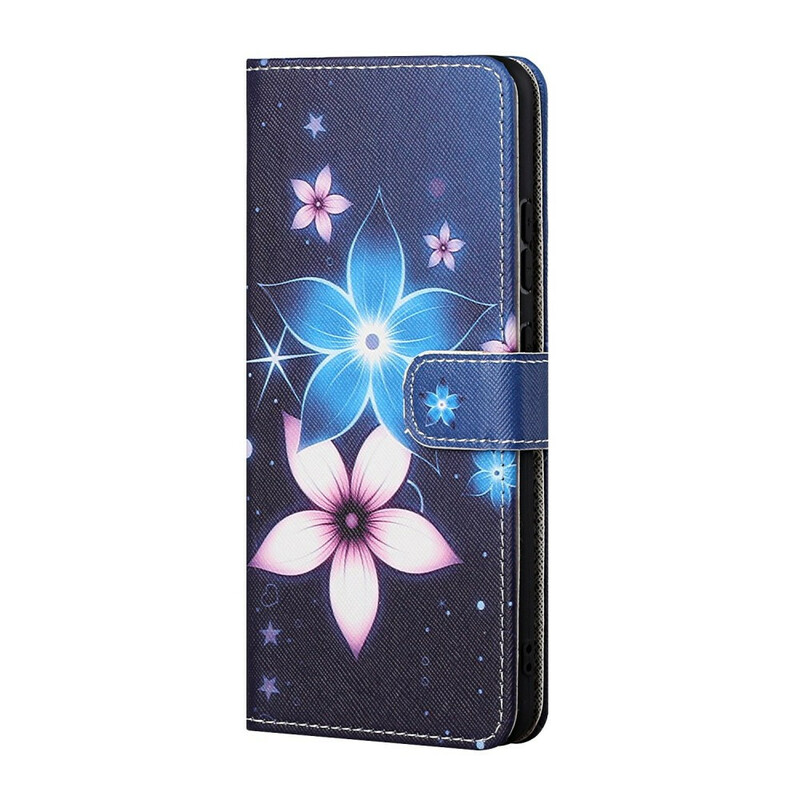 Custodia per iPhone 13 Lunar Flowers con cordino