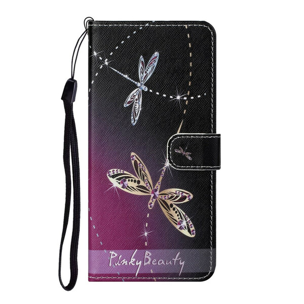 Custodia per iPhone 13 Dragonfly con cordino