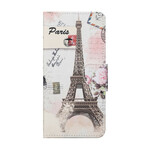 Custodia per iPhone 13 Retro Torre Eiffel
