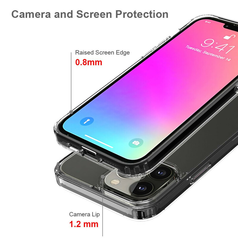 Custodia ibrida trasparente per iPhone 13 Pro Max