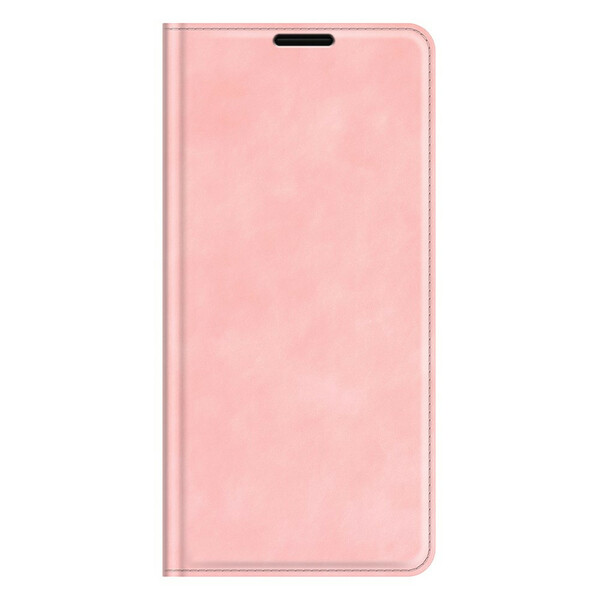 Flip Cover iPhone 13 Pro Max in morbida pelle effetto seta