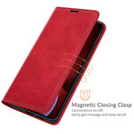 Flip Cover iPhone 13 Pro Max in morbida pelle effetto seta