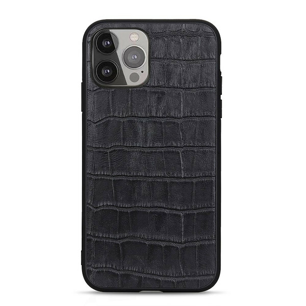 iPhone 13 Pro Max Custodia in vera pelle texture coccodrillo