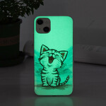iPhone 13 Custodia fluorescente Cat
