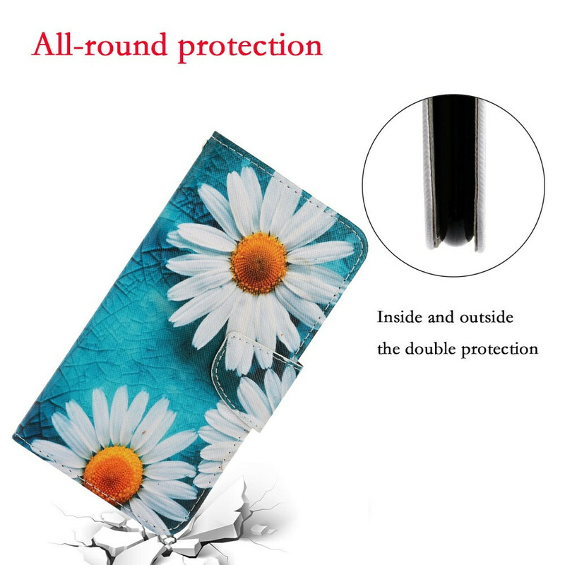 Custodia con cordino per iPhone 13 Daisy