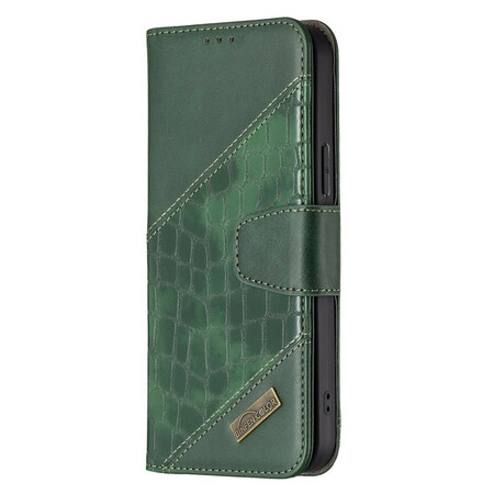 Custodia per iPhone 13 Pro Max Classic effetto pelle di coccodrillo
