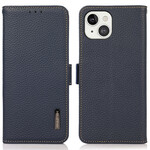 Custodia iPhone 13 in vera pelle Litchi KHAZNEH