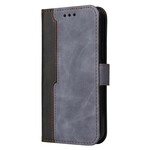 Cover per iPhone 13 similpelle bicolore