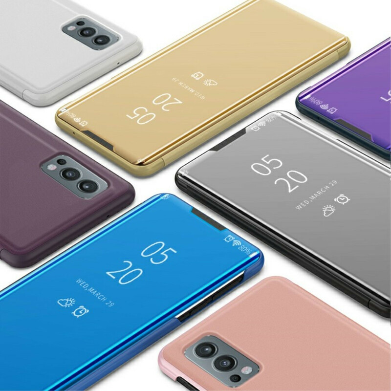 Cover OnePlus Nord 2 5G a specchio e similpelle