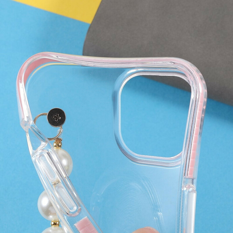 iPhone 13 Custodia in silicone Bracciale perline