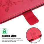 Custodia per iPhone 13 Farfalle e fiori con cordino