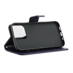 Custodia per iPhone 13 Albero e gufi con cordino