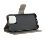 Custodia per iPhone 13 Albero e gufi con cordino