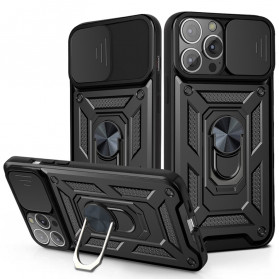 Custodia per iPhone 13 Design con supporto e protezione dell'obiettivo