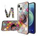 Custodia magnetica Patchwork per iPhone 13