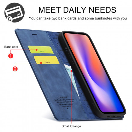 Flip Cover iPhone 13 LC.IMEEKE effetto pelle