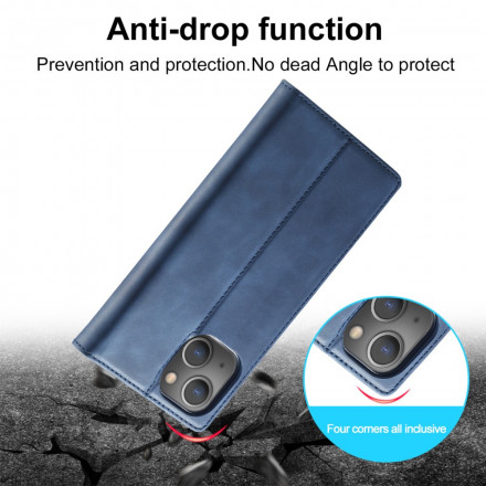 Flip Cover iPhone 13 LC.IMEEKE effetto pelle