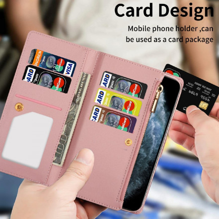 Custodia iPhone 13 Glitter Wallet Zip