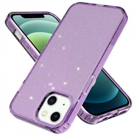 Custodia iPhone 13 Clear Glitter Design