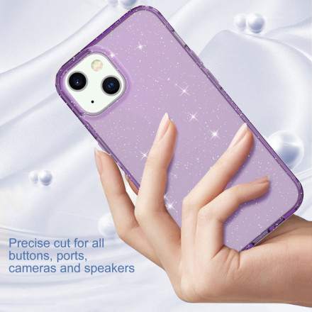 Custodia iPhone 13 Clear Glitter Design