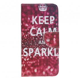 Custodia Motorola Edge 20 Lite Keep Calm and Sparkle