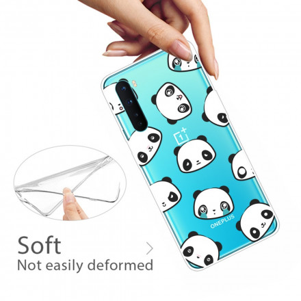 Custodia OnePlus North Pandas sentimentale
