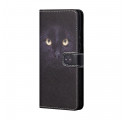 Custodia Xiaomi Redmi 10 Black Cat Eye Strap