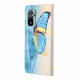 Xiaomi Redmi 10 Butterfly Custodia blu e gialla