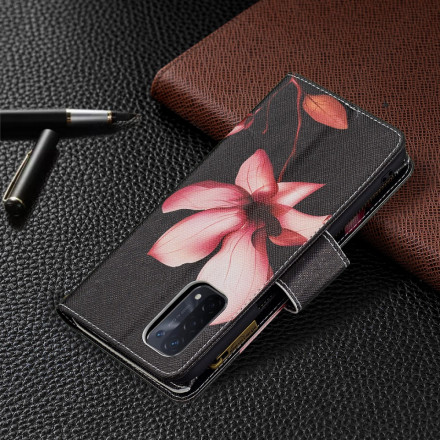 Custodia Oppo A54 5G / A74 5G Zipped Pocket Flower