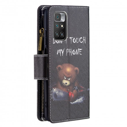 Custodia Xiaomi Redmi 10 Zipper Pocket Bear