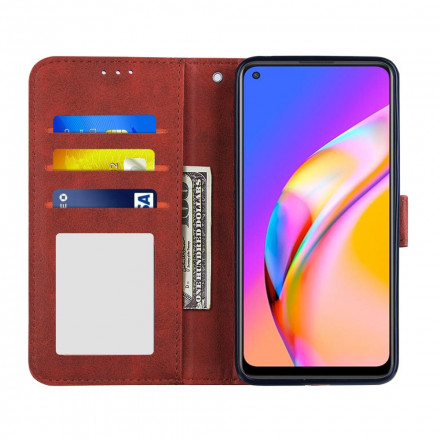 Oppo A94 5G Geo Custodia con cinturino in pelle