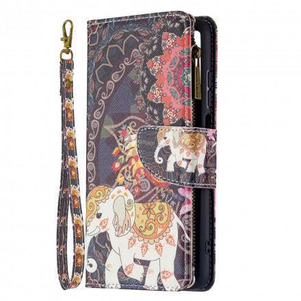 Custodia Xiaomi Redmi 10 Elephant Zipper Pocket