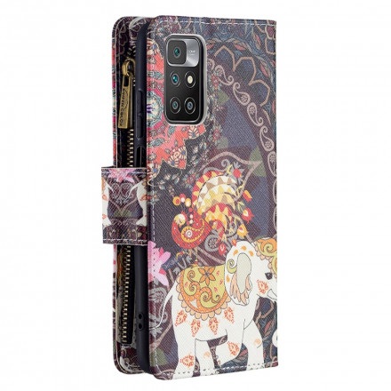 Custodia Xiaomi Redmi 10 Elephant Zipper Pocket