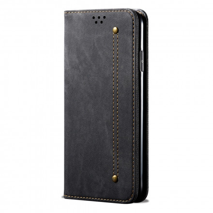 Flip Cover Xiaomi Redmi 10 Jeans Tessuto