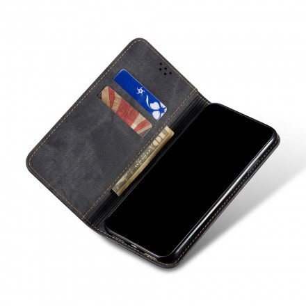 Flip Cover Xiaomi Redmi 10 Jeans Tessuto