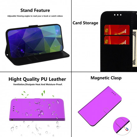 Xiaomi Redmi 10 Custodia in similpelle Copertura a specchio